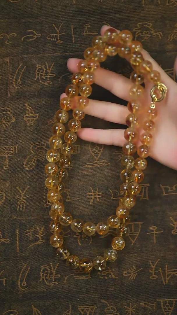 【闪购商品】水晶项链未镶嵌黄水晶罗汉链