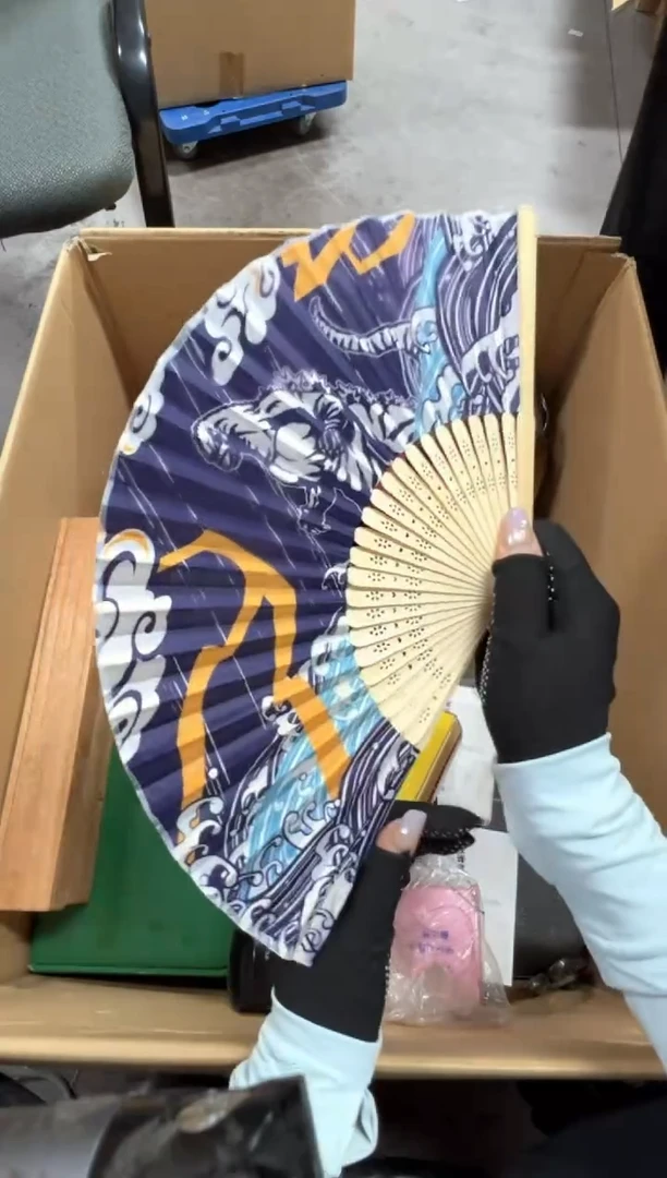 瓷片扇子三把中古商品谨慎参拍