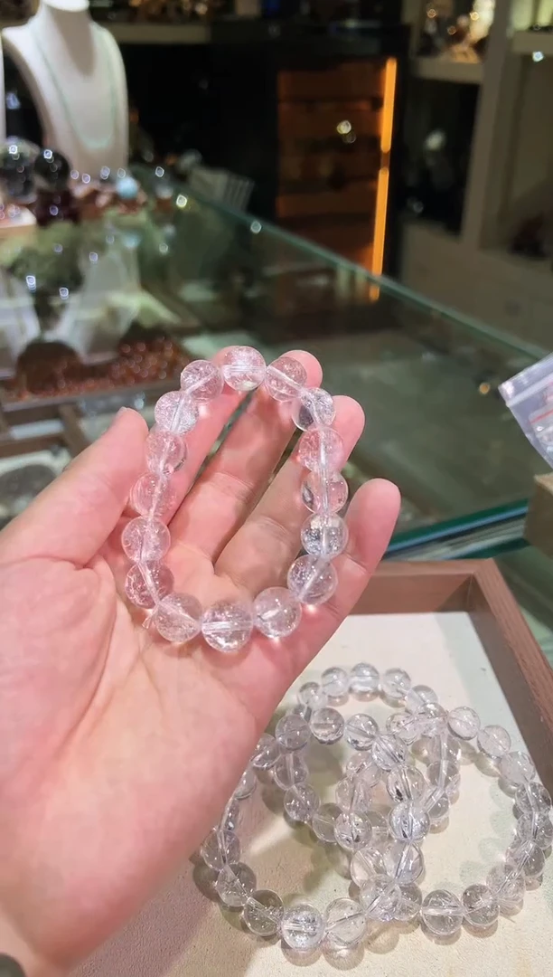水晶手链未镶嵌13mm+白阿塞（多样性发一）
