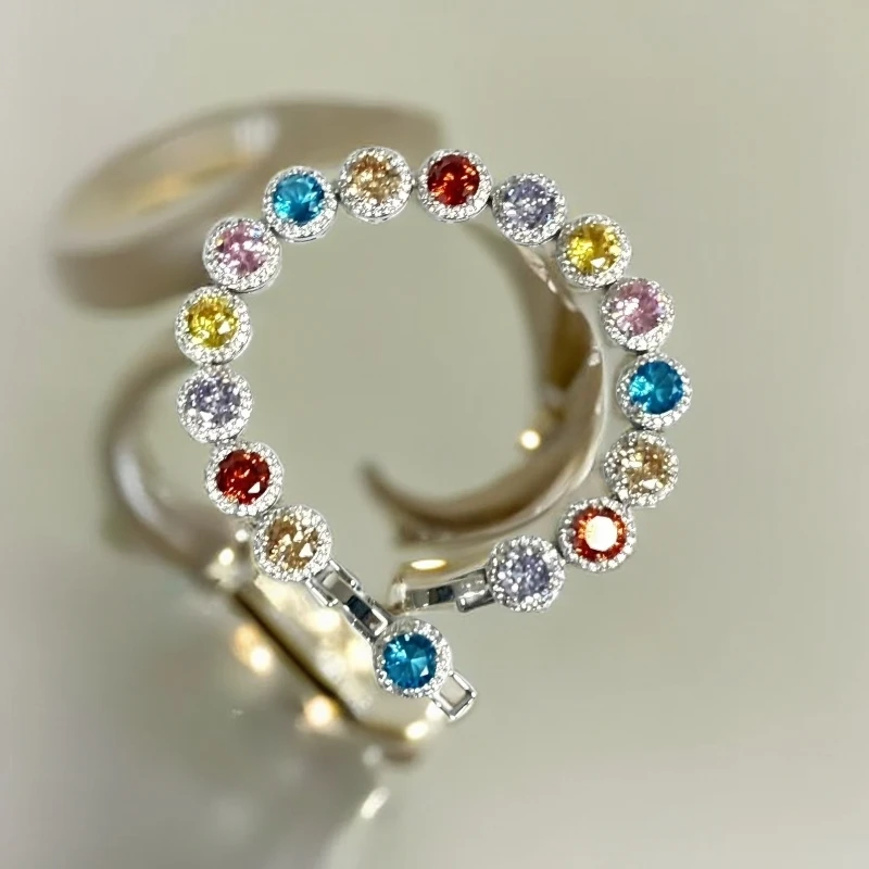 多彩手链圆款四爪碎花围边白底———高货