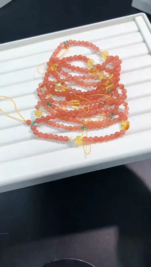 【闪购商品】南红玛瑙手机链未镶嵌15m多样性发其一/1条默认微瑕