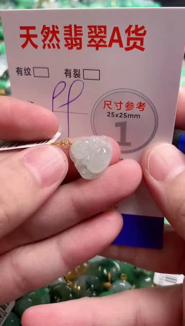 翡翠18K金镶嵌颈饰13005215