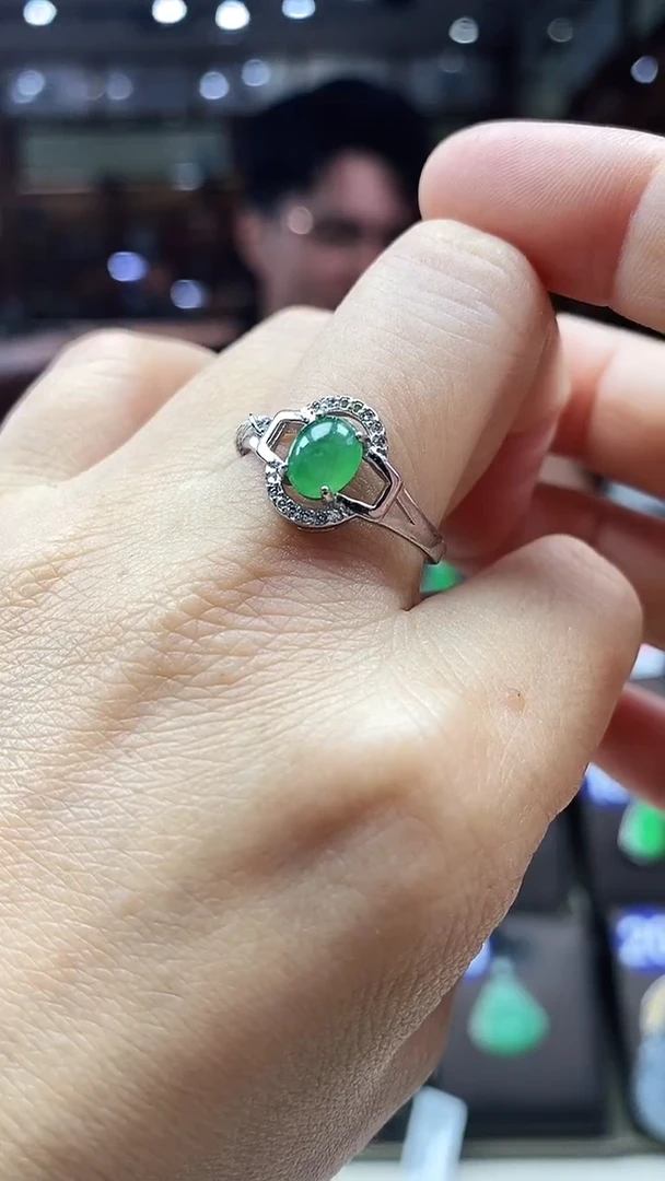 合金戒指翡翠美**～戒指