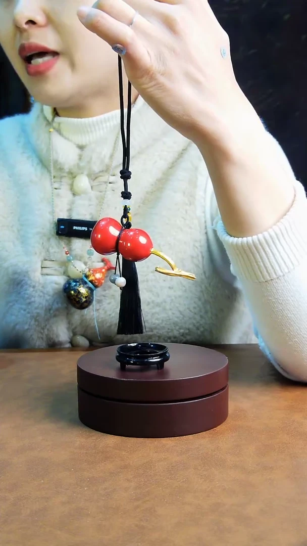 【闪购商品】246直播一物一图大漆酒葫芦送底座送挂绳