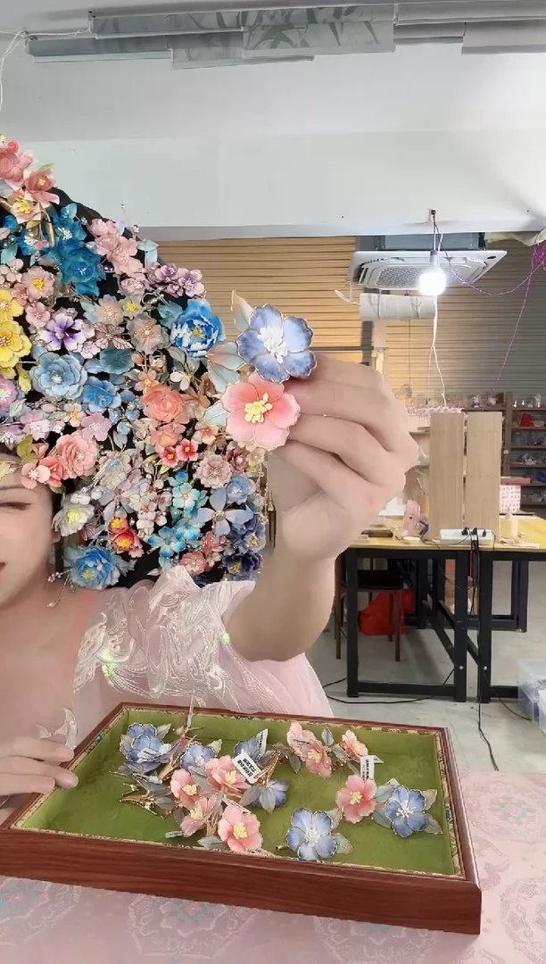 铜合金无433  非遗绒花夹子