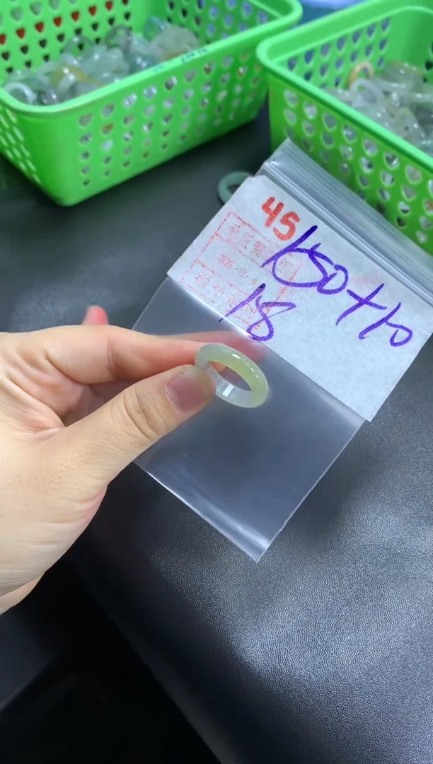 未镶嵌定制翡翠戒圈18#160毛货需精细抛光