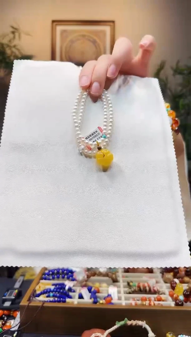 颈饰未镶嵌淡水珍珠两圈手串