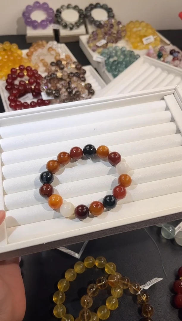 未镶嵌手链水晶多样性发一q60焦糖兔绒13mm