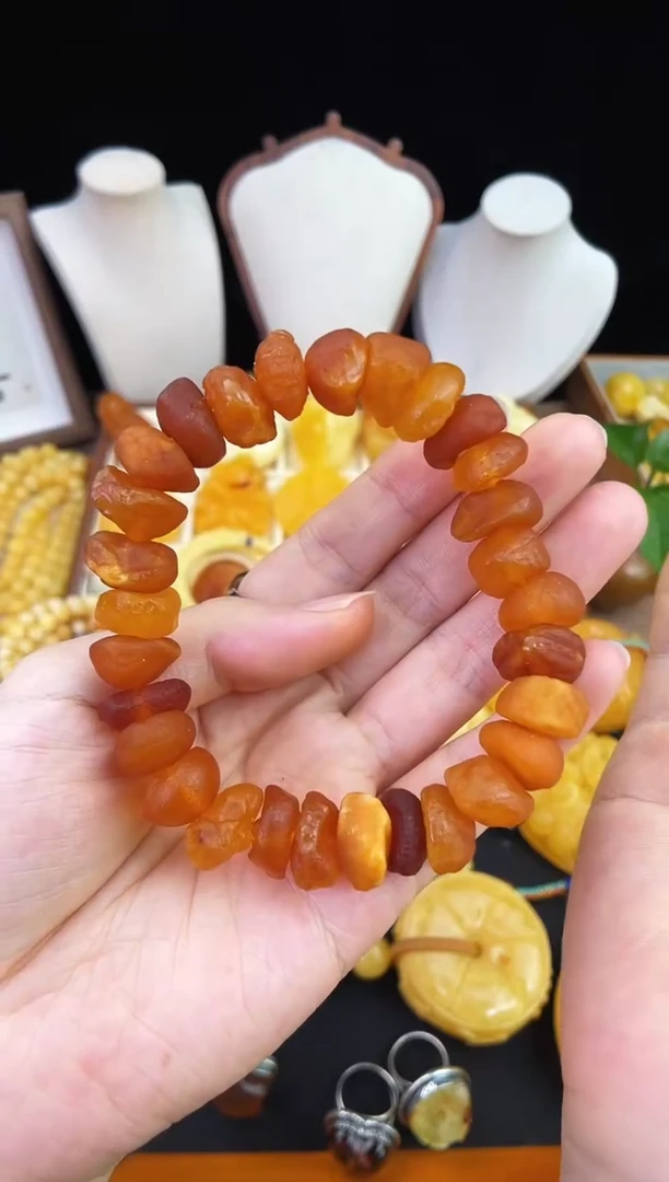 琥珀未镶嵌珠宝奇石柒月