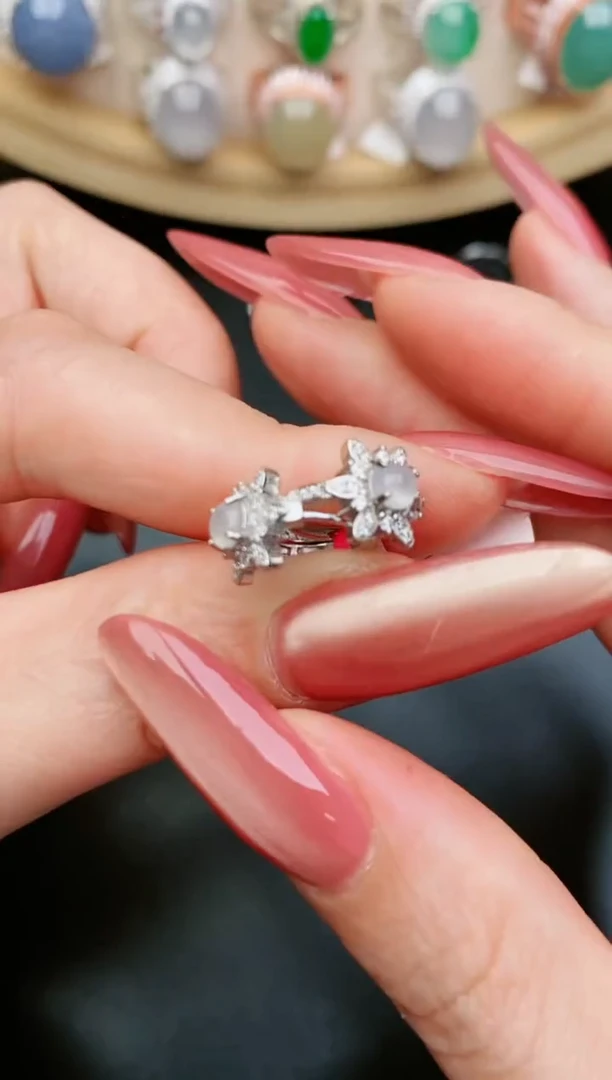 翡翠戒指银S925镶嵌.....