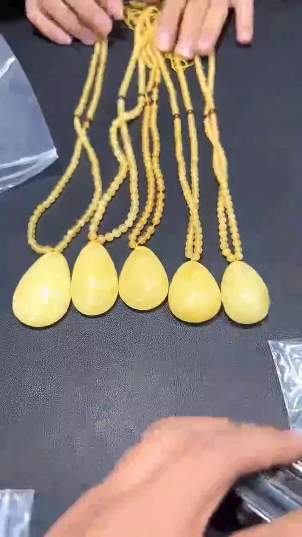 蜜蜡颈饰未镶嵌130多样性发一