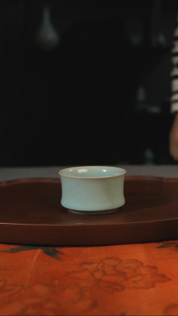 杯子束腰马蹄  汝州原产地原矿仿古老釉