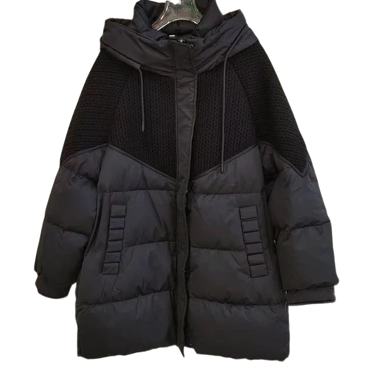 【XIAOHUIHUI】拼接款欧货设计感高定连帽外套