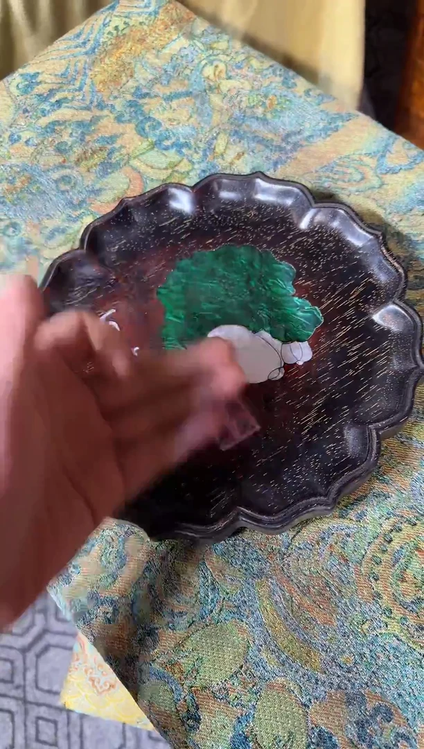 贡木紫檀白菜园盘1111111