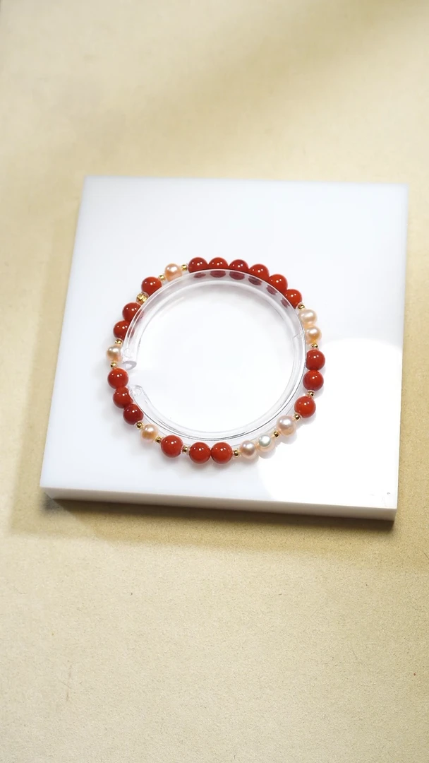 未镶嵌南红等淡水珍珠手链