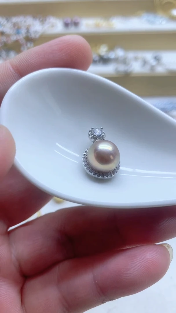 吊坠(不含链)合金淡水珍珠10-11m