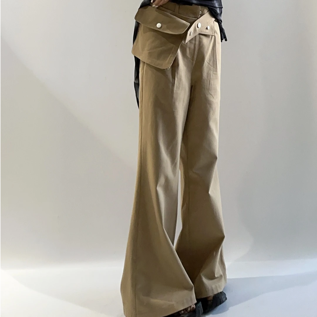 VIVISPLENDID20113#（定制款NO退NO换）原创宽松遮肉带腰包喇叭裤