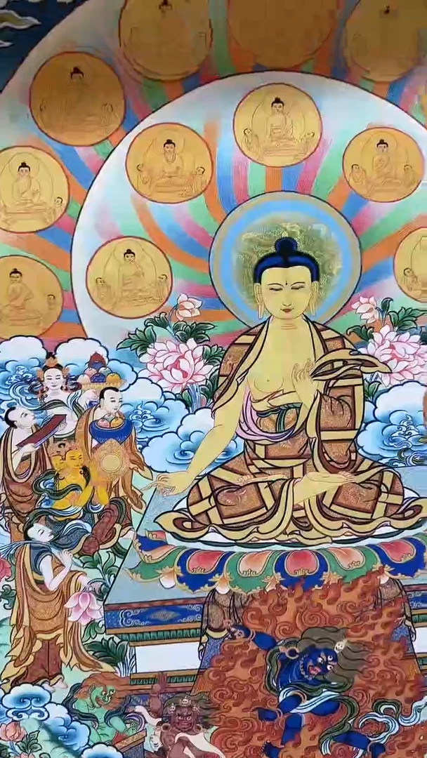 卷轴画【主播精品】高端卷轴画——唐卡AA212释迦摩尼