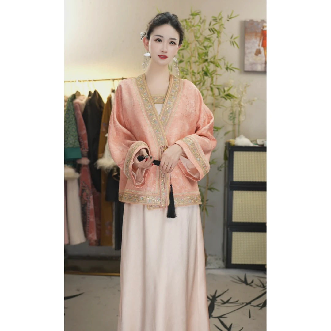 代佳莉2025春季新款日常中国风复古上衣和吊带裙（2506+2544）