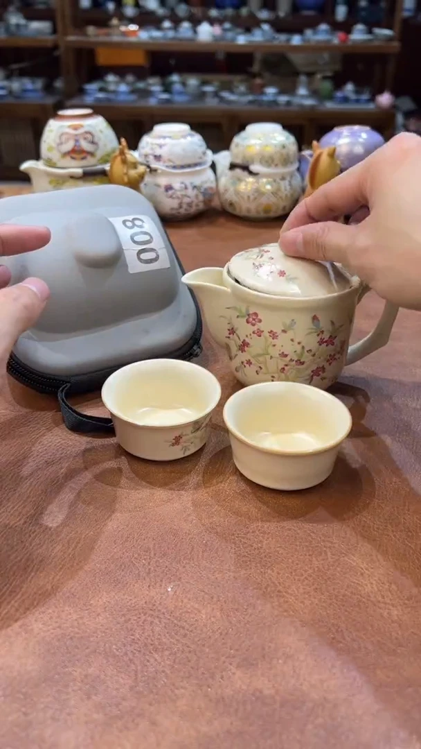 真的很便宜会开片的旅行茶具