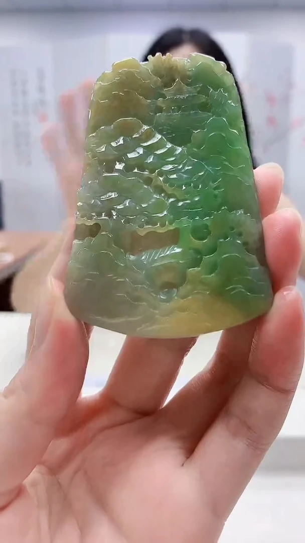 定制翡翠未镶嵌0405zm-毛货挂件30山水