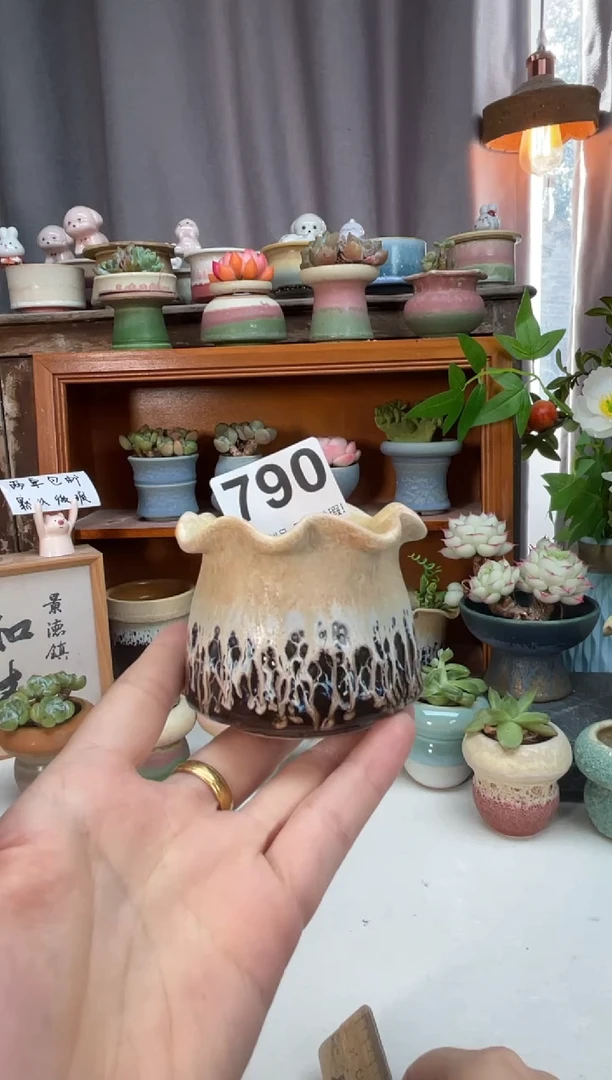 瓷片790知木小芳花盆知