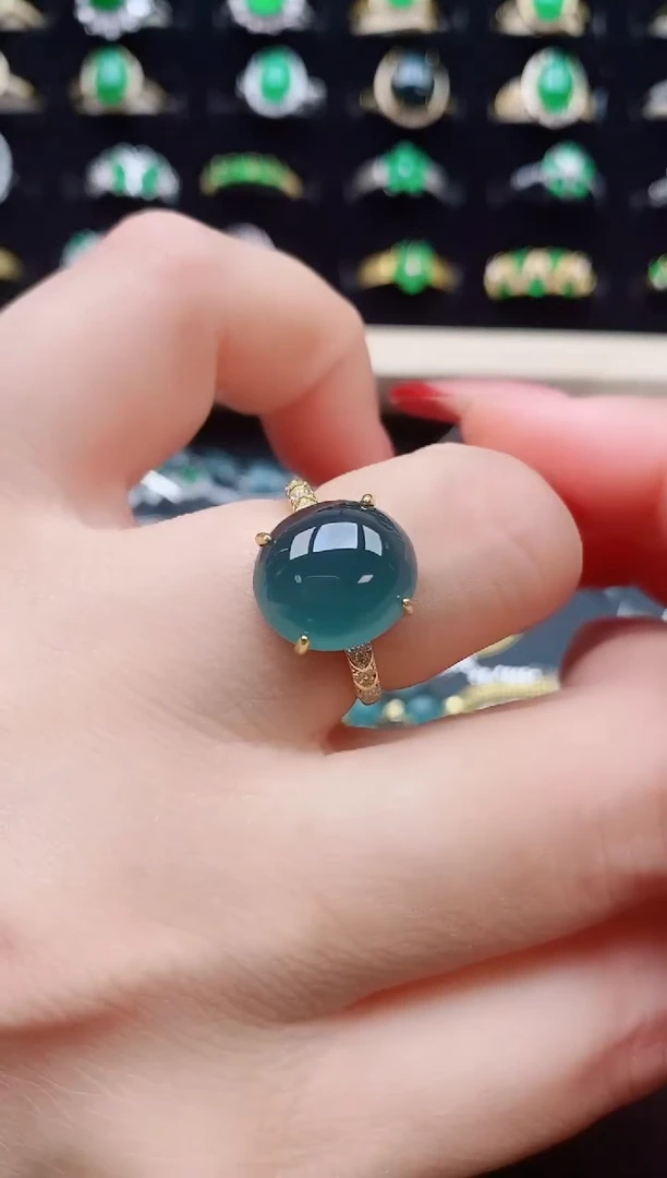 【闪购商品】翡翠戒指银S925镶嵌1321