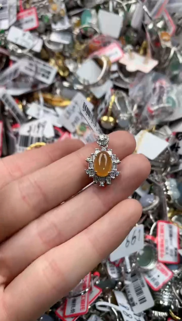 银S925镶嵌戒指翡翠6666   6