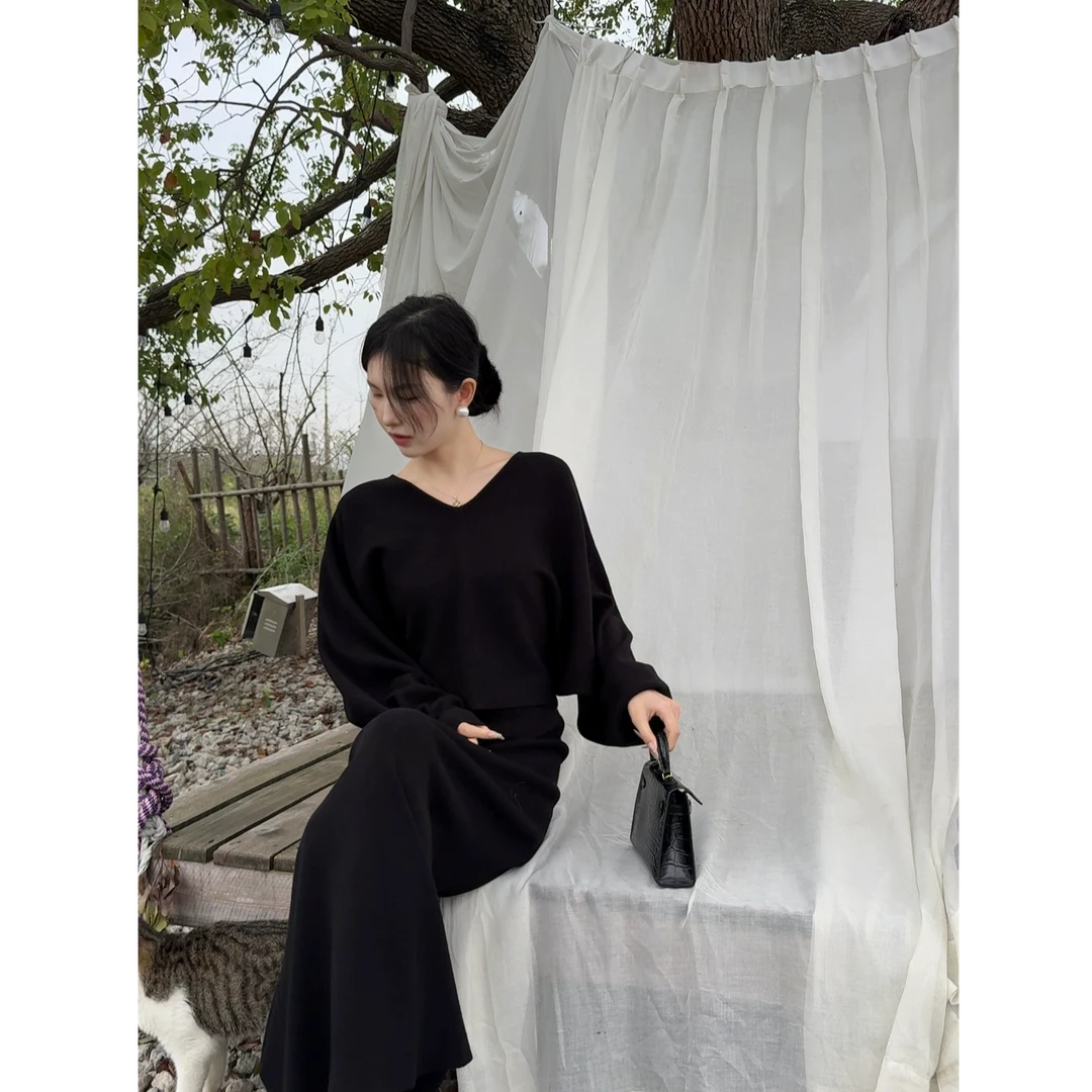 【安妮】女主风气质时尚质感羊毛混纺套装