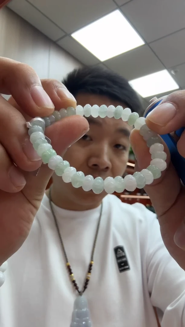 未镶嵌挂件翡翠A货翡翠多样性一件算盘珠手串