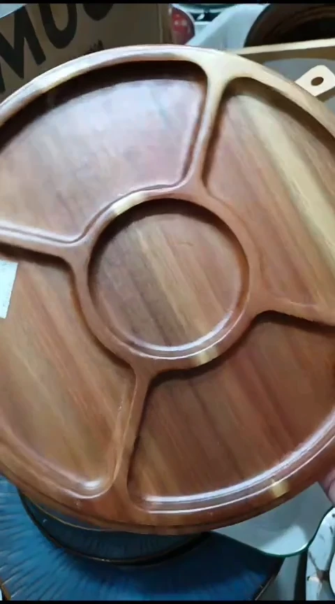 瓷实木五果盘一个