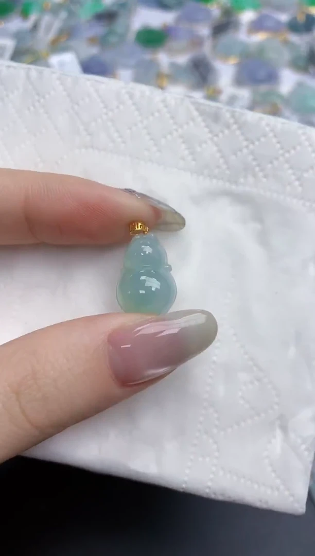 【闪购商品】翡翠颈饰18K金镶嵌天然缅甸翡翠A货
