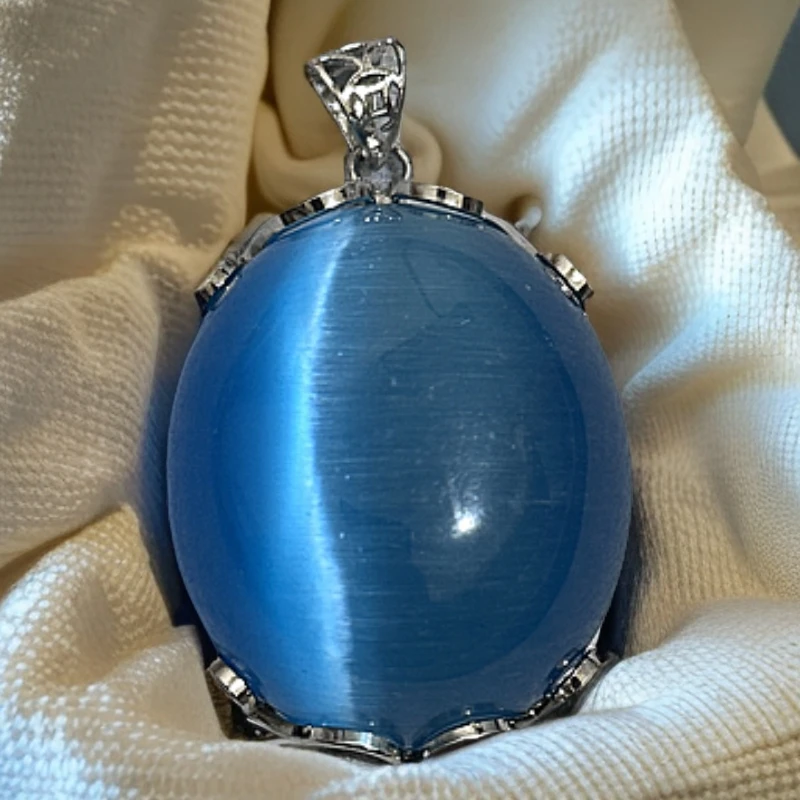 SK159精美蓝色大吊坠配盒子配链子多样性发一