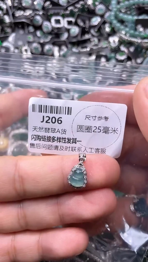 翡翠未镶嵌颈饰J206吊坠