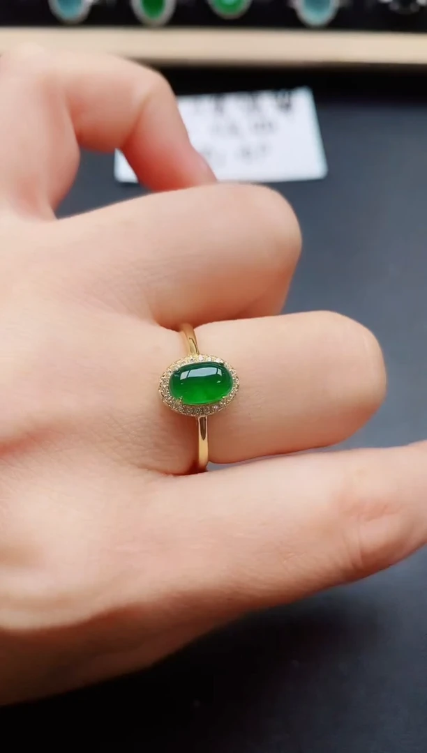 翡翠戒指银S925镶嵌321321