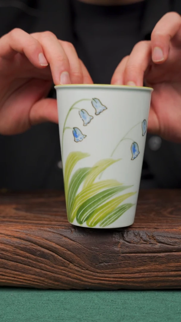 【闪购商品】瓷片200寻一缕瓷香杯釉下手工手绘瓷器