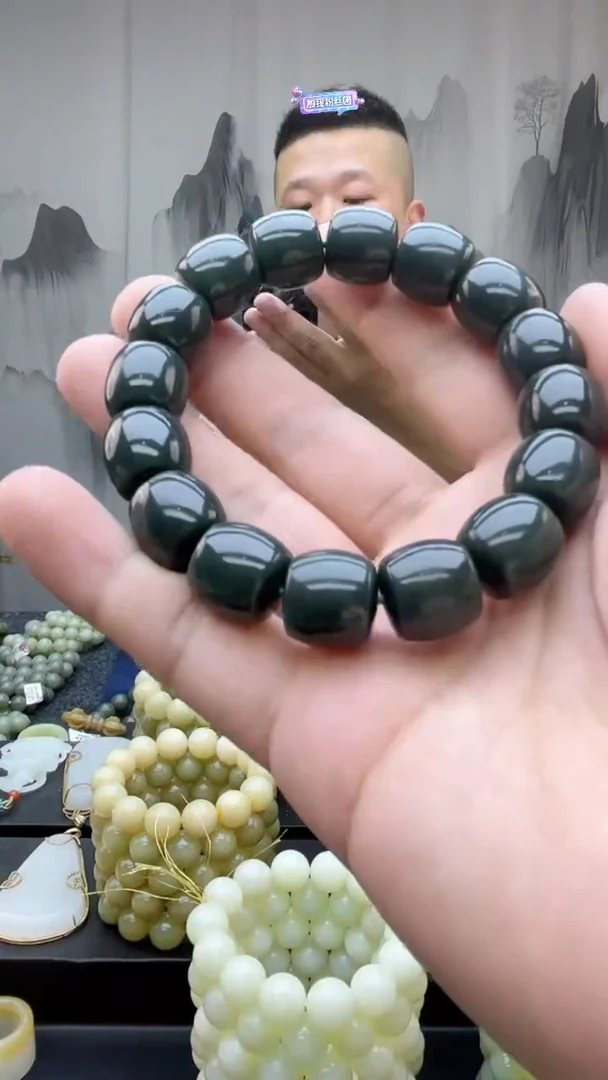 和田玉未镶嵌颈饰多样性发货拍一发一卡14直切深蓝