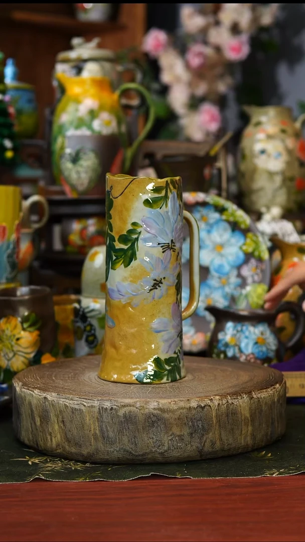 花瓶42景德镇手工手绘釉下彩