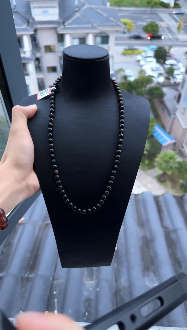 琥珀颈饰未镶嵌/108琥珀翁珀妈妈链7mm