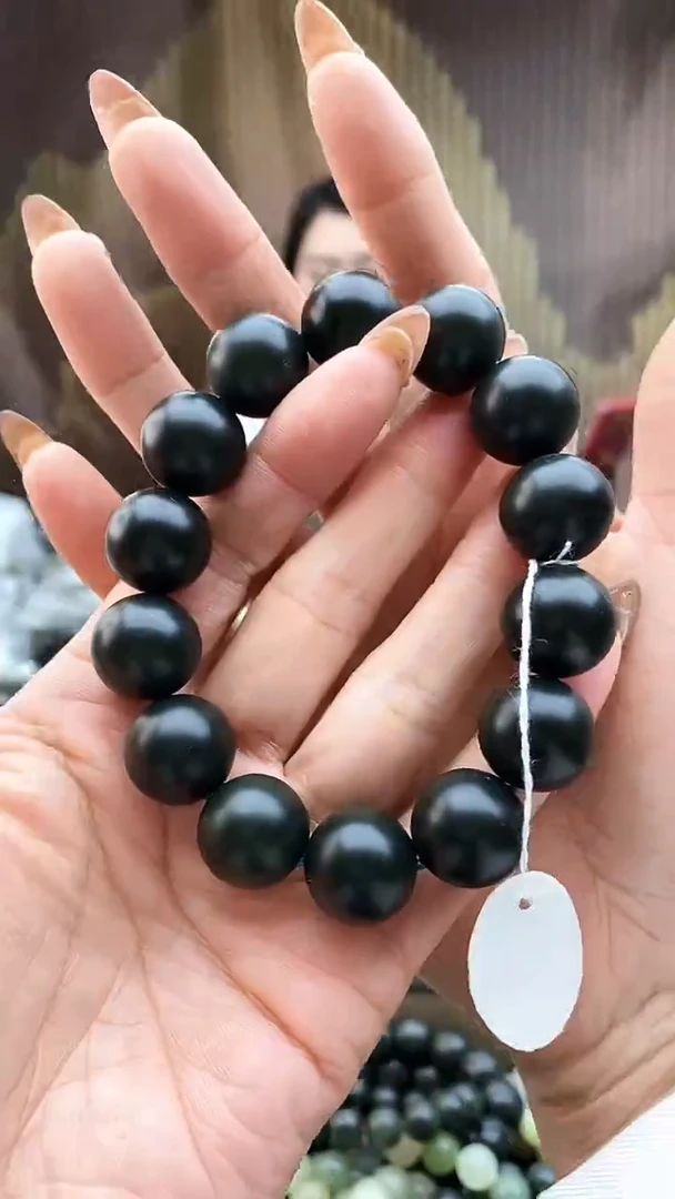 未镶嵌手串和田玉沙枣青一线天16