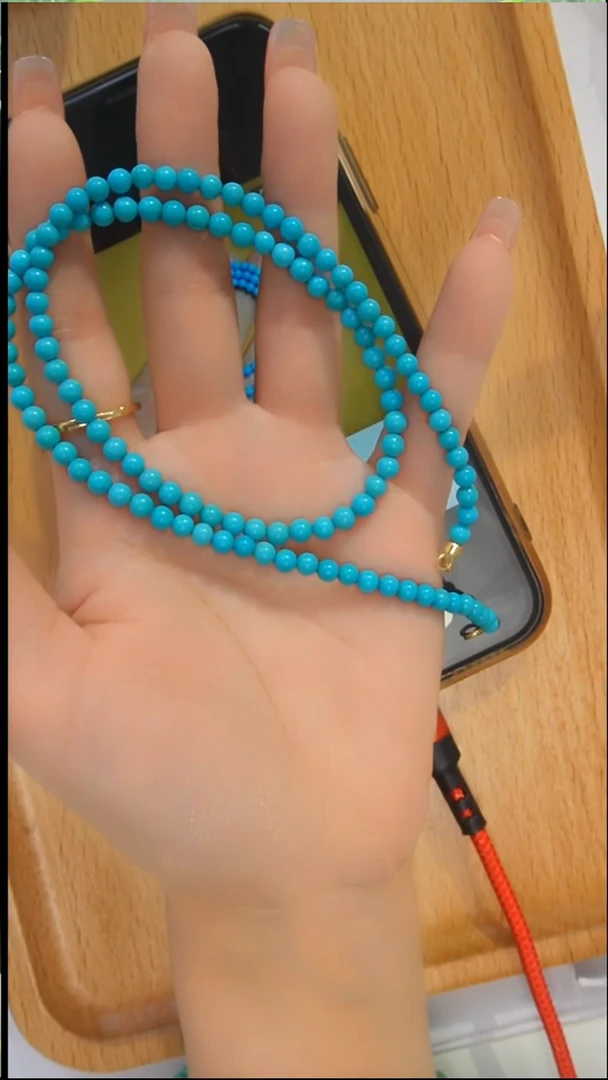 银S925镶嵌绿松石项链发货一件