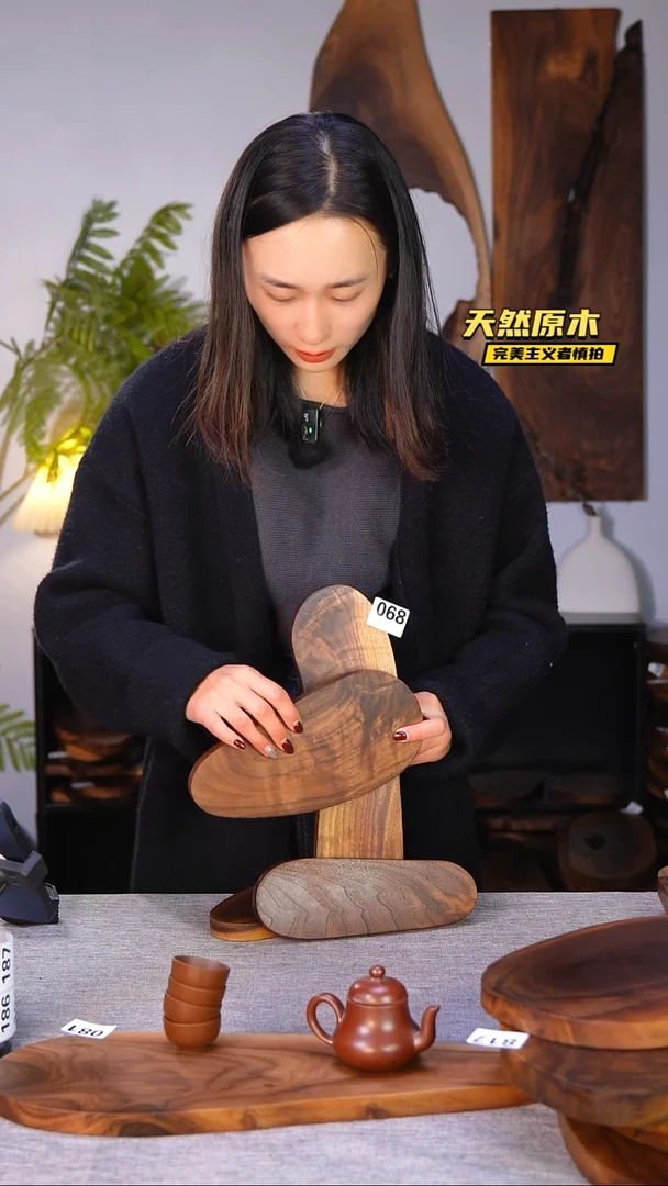 木岚*子北美黑胡桃原木.干裂疤结不属于商品质量问题