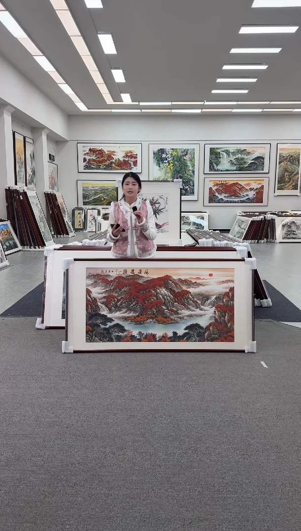 国画手绘 鸿运当头 172*85CM