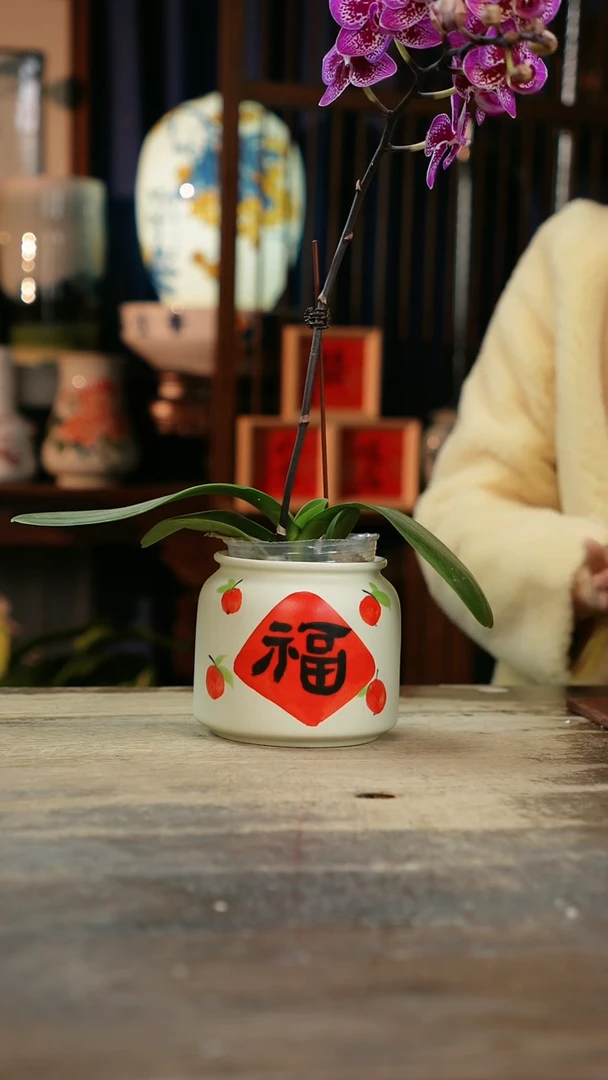 【闪购商品】瓷片景德镇纯手工釉下彩精品花瓶