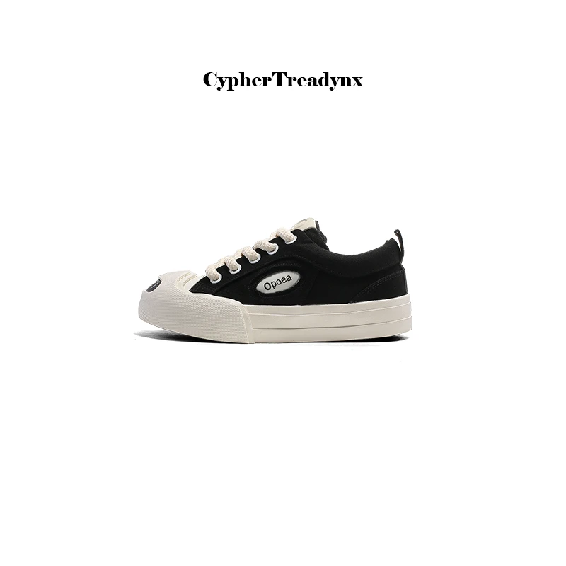 CTD smile开口笑休闲增高百搭时尚黑武士低帮男帆布鞋情侣透气