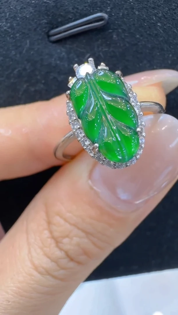 银S925镶嵌戒指翡翠多样性团购发一件