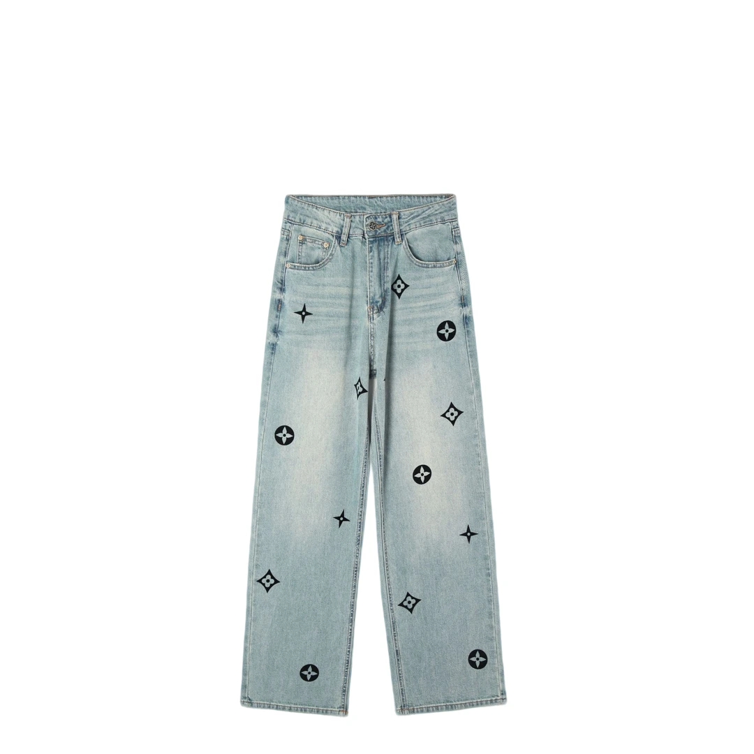 【七七私服】（天南星）2025时尚百搭潮流气质重工牛仔裤直筒