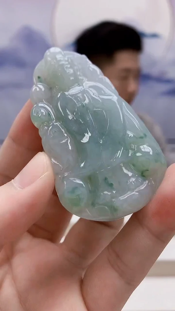未镶嵌定制翡翠4917bb-毛货挂件82