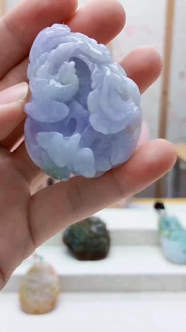 未镶嵌定制翡翠4812bb-毛货挂件36