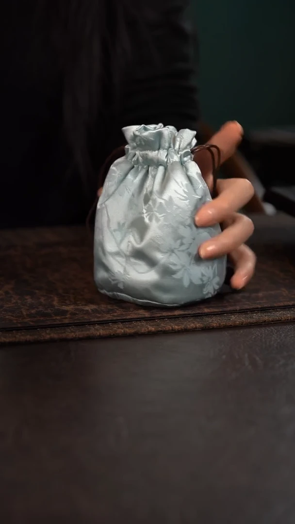 【闪购商品】杯103号陶瓷杯茶周边杯袋天青花